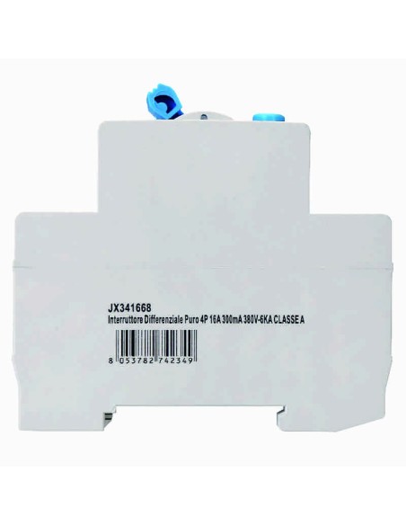 Zuivere aardlekschakelaar 4P, 4 modulen, AC type, 380Vac, 16A, 300mA, 6KA, klasse A - Ettroit JX341668