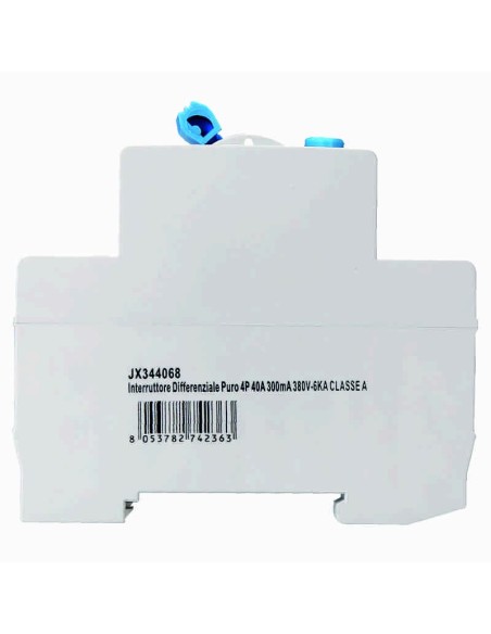 Zuivere aardlekschakelaar 4P, 4 modulen, AC type, 380Vac, 40A, 300mA, 6KA, klasse A - Ettroit JX344068