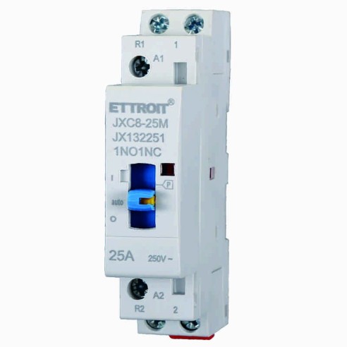 Schakelaar 230Vac, 2P, 25A, 1 module,...