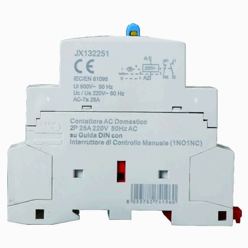 Contacteur 230Vac, 2P, 25A, 1 module,...