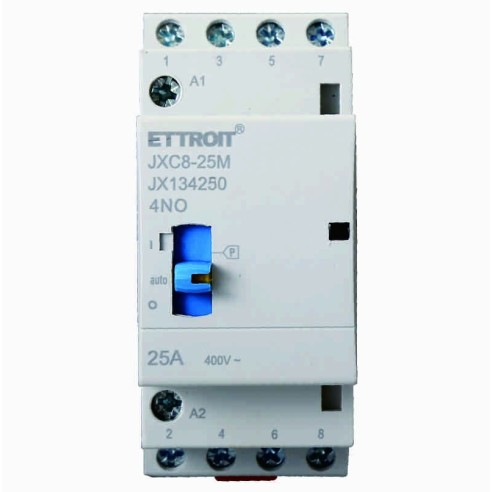 Contattore 230Vac, 4P, 25A, 2 moduli,...