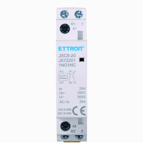 Contacteur 230Vac, 2P, 20A, 1 module,...