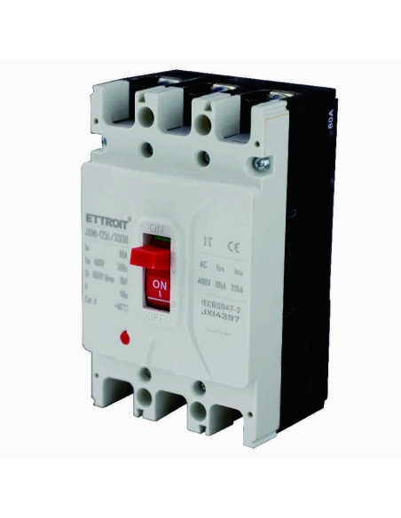 Interruttore magnetotermico inscatolato, 3P, 380Vac, 80A, 25KA - Ettroit JX14397