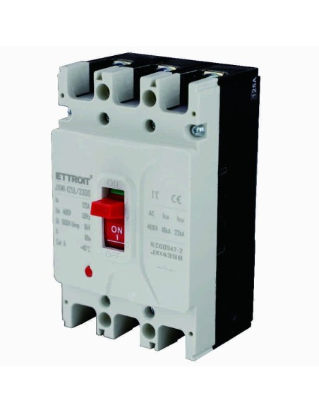 Miniature Circuit Breaker, 3P, 380Vac, 125A, 25KA - Ettroit JX14398