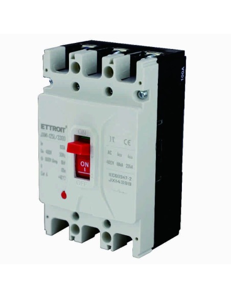 Miniatuurschakelaar, 3P, 380Vac, 100A, 25KA - Ettroit JX14399