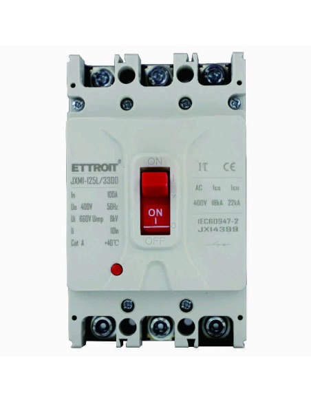 Miniatuurschakelaar, 3P, 380Vac, 100A, 25KA - Ettroit JX14399