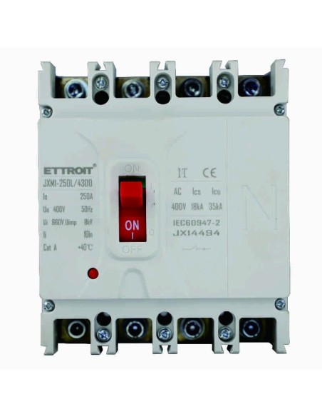 Miniatur-Leistungsschalter, 4P, 380Vac, 250A, 35KA - Ettroit JX14494