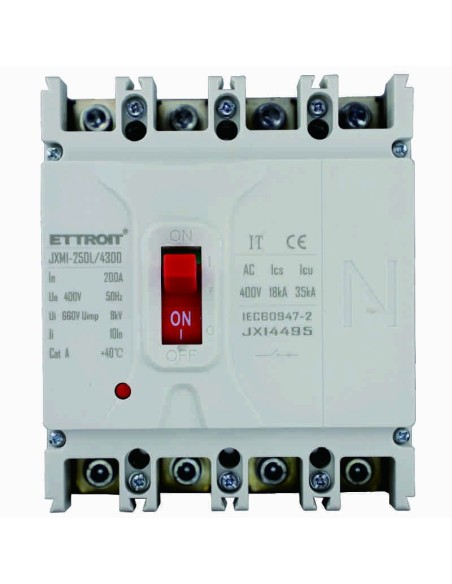 Miniature Circuit Breaker, 4P, 380Vac, 200A, 35KA - Ettroit JX14495