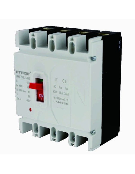 Interruttore magnetotermico inscatolato, 4P, 380Vac, 160A, 35KA - Ettroit JX14496