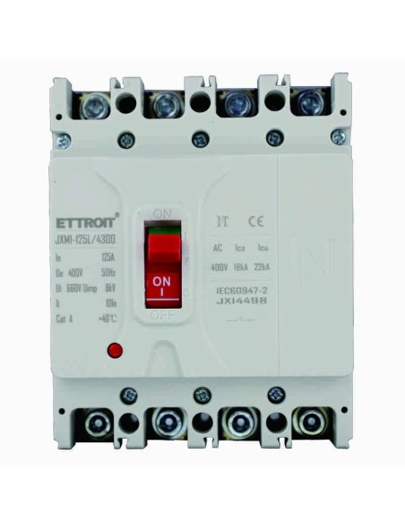 Miniatur-Leistungsschalter, 4P, 380Vac, 125A, 25KA - Ettroit JX14498