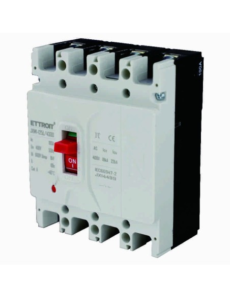 Disjoncteur miniature, 4P, 380Vac, 100A, 25KA - Ettroit JX14499