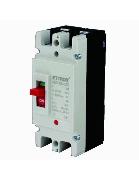 Miniatuurschakelaar, 2P, 500Vac, 63A, 10KA - Ettroit JX15263