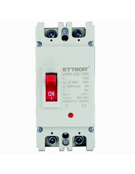 Interruttore magnetotermico inscatolato, 2P, 500Vac, 200A, 10KA - Ettroit JX15295