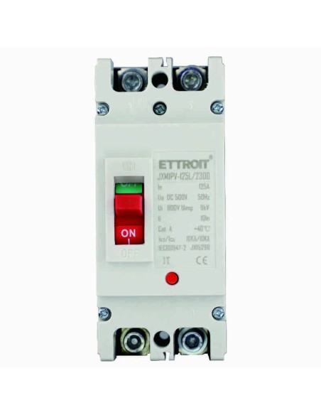Interruttore magnetotermico inscatolato, 2P, 500Vac, 125A, 10KA - Ettroit JX15298