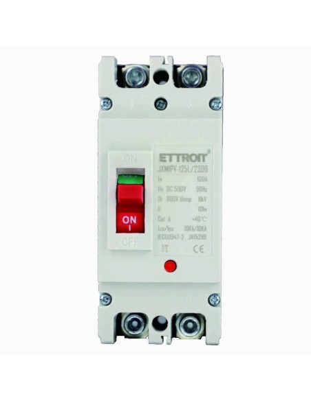 Miniatuurschakelaar, 2P, 500Vac, 100A, 10KA - Ettroit JX15299