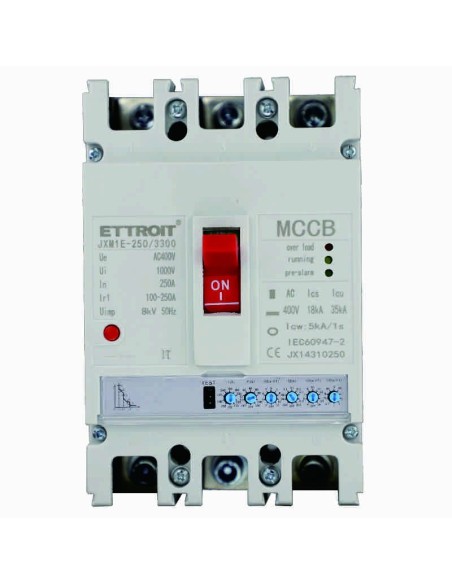 Industrial Circuit Breaker, adjustable 100~250A, 3P, 35KA - Ettroit JX14310250