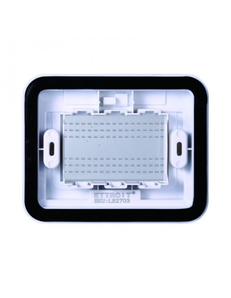 Couvercle de la série Space, 3 modules, blanc, IP55 - Ettroit LB2703