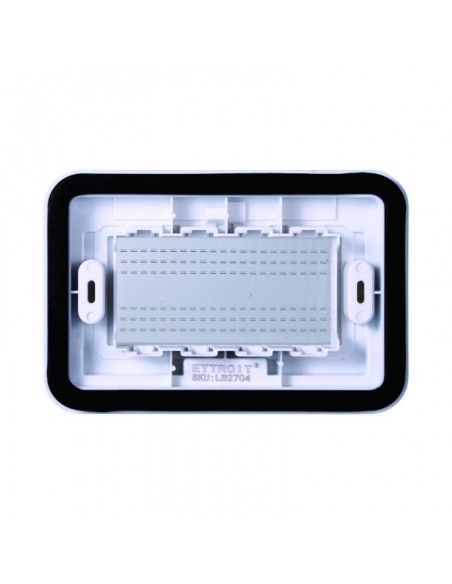 Cubierta serie Space, 4 módulos, blanco, IP55 - Ettroit LB2704