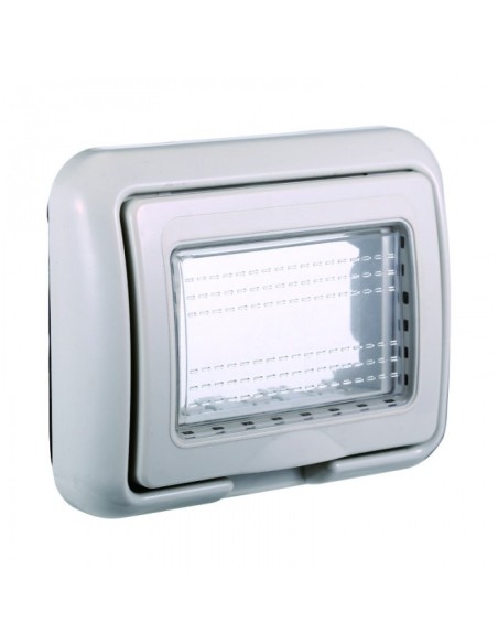 Abdeckung der Space-Serie, 3 Module, grau, IP55 - Ettroit LG2703