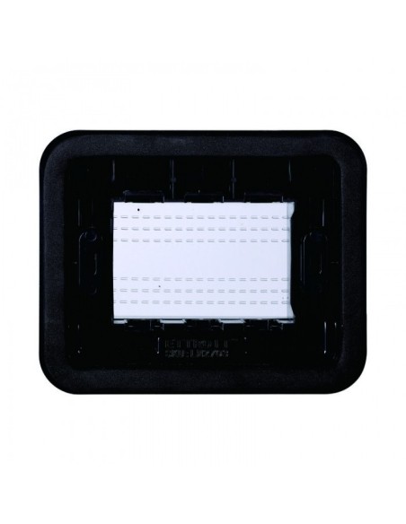 Abdeckung der Space-Serie, 3 Module, schwarz, IP55 - Ettroit LN2703
