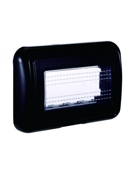 Abdeckung der Space-Serie, 4 Module, schwarz, IP55 - Ettroit LN2704