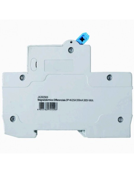 Residual current circuit breaker 3P+N, 4 modules, 415Vac, 25A, 300mA, 6KA - Ettroit JX262563