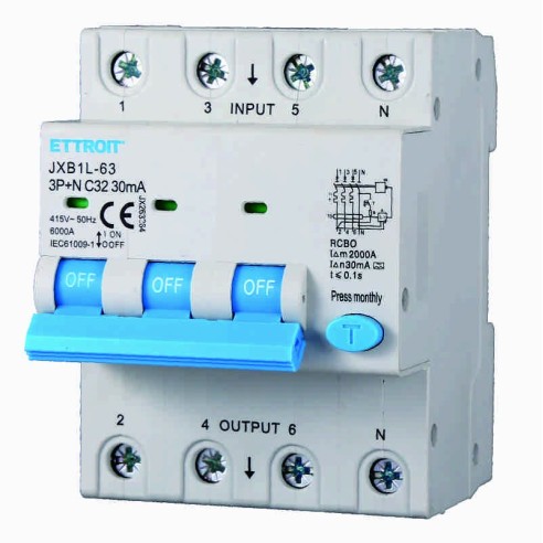 Interruptor diferencial 3P+N, 4...