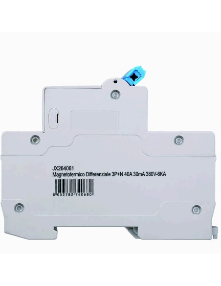 Aardlekschakelaar 3P+N, 4 modulen, 415Vac, 40A, 30mA, 6KA - Ettroit JX264061