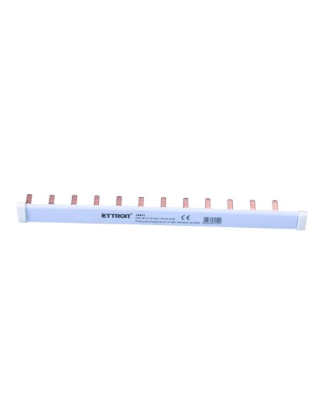 Peigne de connexion d'appareillage, 12 modules, 1P, 63A, 22.5cm - Ettroit JXBS1