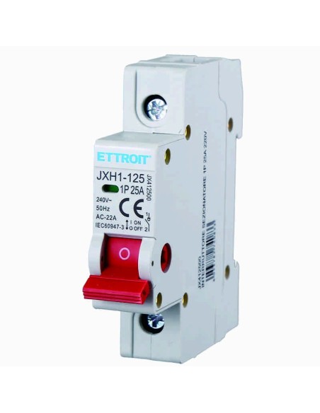 Sectionneur, 1P, 230Vac, 25A - Ettroit JX412500