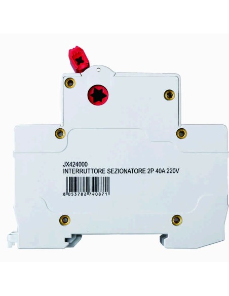 Disconnect switch, 2P, 230Vac, 40A - Ettroit JX424000