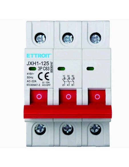 Interruttore sezionatore, 3P, 380Vac, 63A - Ettroit JX436300