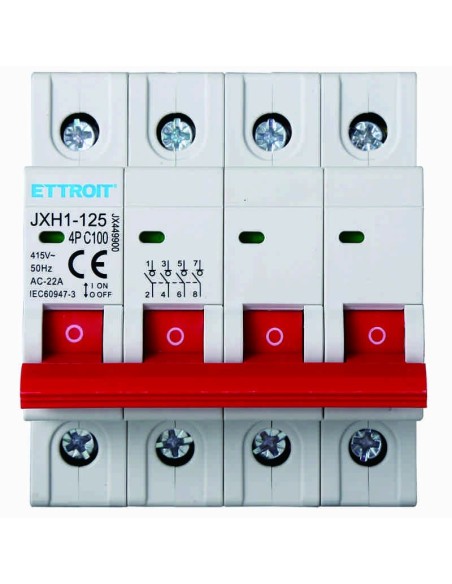 Disconnect Switch, 4P, 380Vac, 100A - Ettroit JX449900