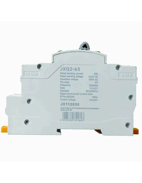 ATS automatic transfer switch, 2P, 230Vac, 63A - Ettroit JX112630