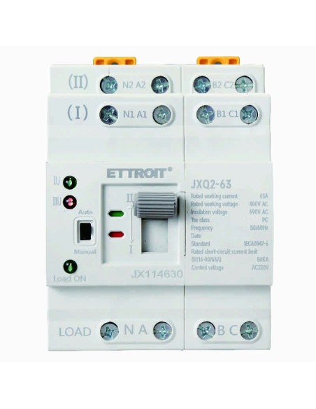 ATS automatic transfer switch, 4P, 400Vac, 63A - Ettroit JX114630