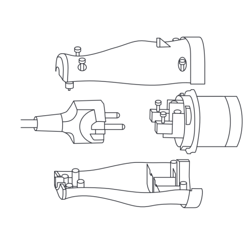 Steckergehäuse Adapter, 16A...