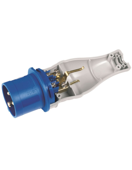 Stecker Shell Adapter, 16A Schuko-Stecker auf 230V 2P+E Industriestecker, IP44 - Rosi 1821