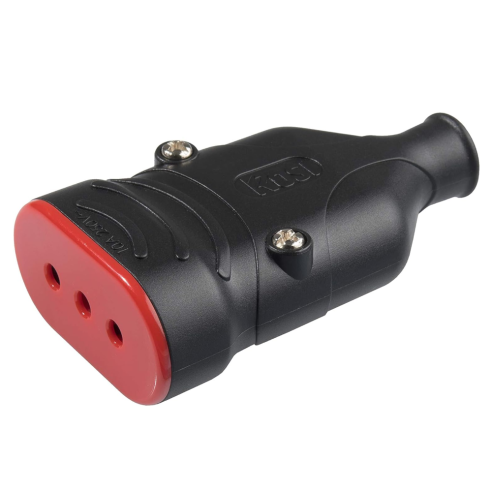Anti-crush rubber socket, 10A 2P+E,...