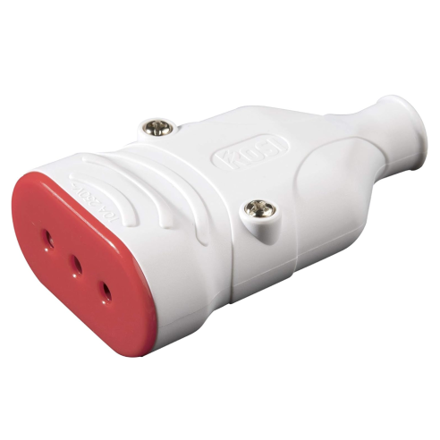 Anti-crush rubber socket, 10A 2P+E,...