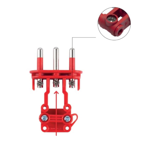 Anti-crush rubber socket, 10A 2P+E,...