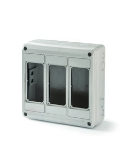 Fondo da parete, per 3 prese interbloccate verticale, serie 19 - Rosi RS3969