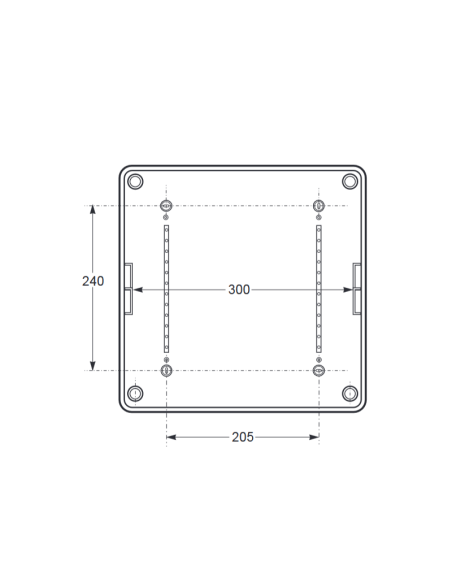 Fondo de pared, para 3 tomas verticales enclavadas, serie 19 - Rosi RS3969