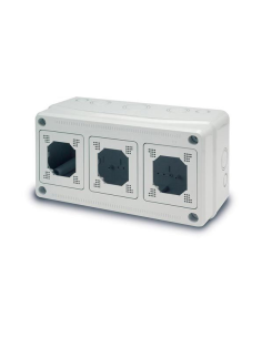 Wall box, for 3 sockets -...