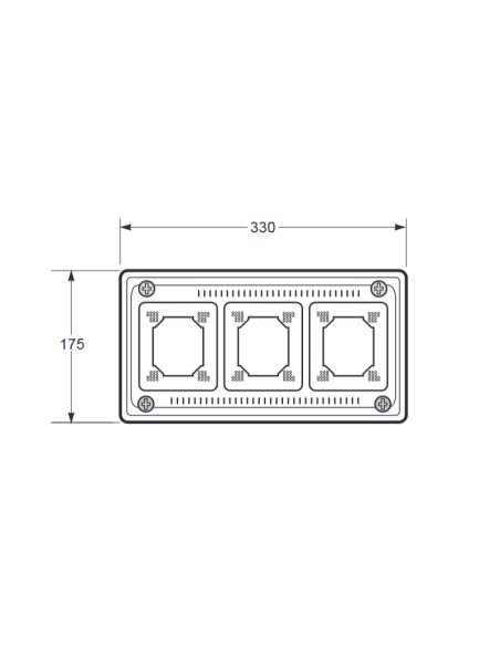Wall box, for 3 sockets - Rosi 18.3010