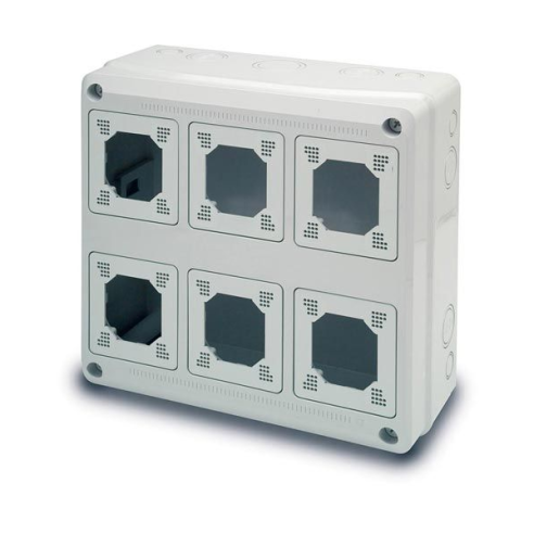 Wall box, for 6 sockets - Rosi 18.3011