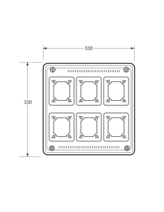 Caja mural, para 6 tomas -... 2