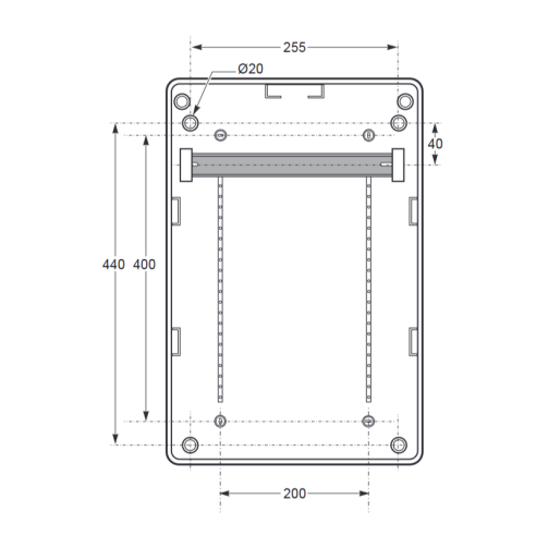 Leere Platte, 506x330x150mm, 16...