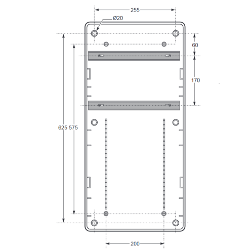 Leere Platte, 685x330x150mm, 32...
