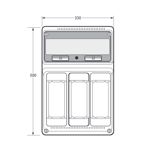Empty panel, 506x330x150mm, 16...