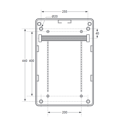 Leeres Paneel, 506x330x150mm, 16...